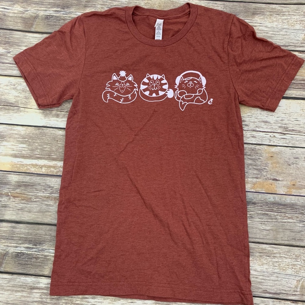 CatLady Tee Three partying cats